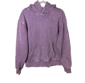 Ninth Hall Fundamentals Purple Hoodie Sweatshirt Distressed Washed Boxy M